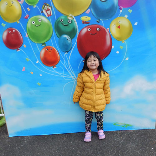 風船と春ちゃん